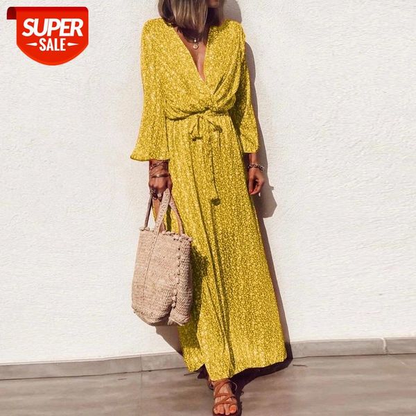 women's floral printed dress fashion deep v-neck long sleeve waist lace-up loose casual beach sundress, 8 sizes #ab6v, White;black
women's floral printed dress fashion deep v-neck long sleeve waist lace-up loose casual beach sundress, 8 sizes #ab6v, White;black
