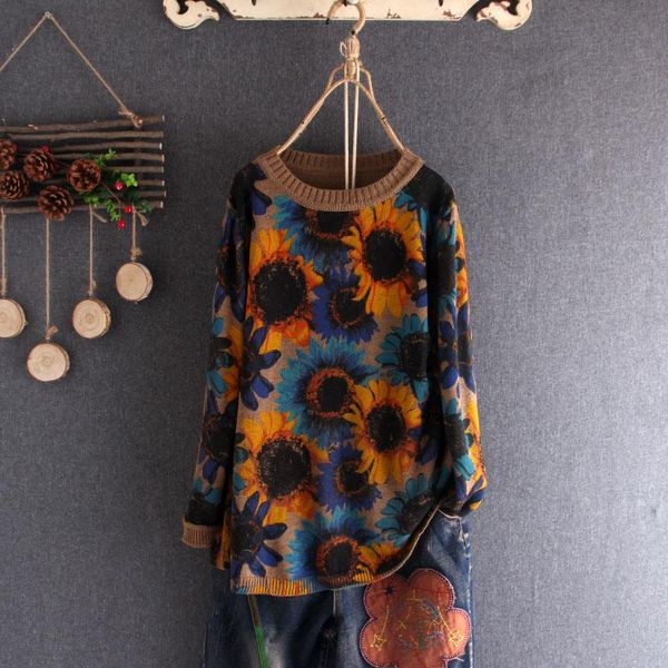 women's sweaters sunflower print knited casual women long sleeve pullover jacket sweater coat jumper female knitwear, White;black
women's sweaters sunflower print knited casual women long sleeve pullover jacket sweater coat jumper female knitwear, White;black