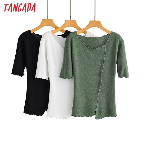 korea chic women ruffles summer sweater short sleeve ladies knitted jumper ai09 210416, White;black
korea chic women ruffles summer sweater short sleeve ladies knitted jumper ai09 210416, White;black
