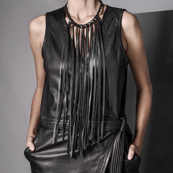 yd&ydbz handmade s women long tassel leather necklace luxury punk style pendant jewelry, Silver
yd&ydbz handmade s women long tassel leather necklace luxury punk style pendant jewelry, Silver