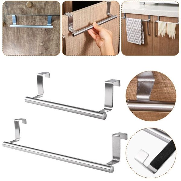 hooks & rails towel rack over door bar hanging holder stainless steel bathroom kitchen cabinet rag shelf hanger for home
hooks & rails towel rack over door bar hanging holder stainless steel bathroom kitchen cabinet rag shelf hanger for home
