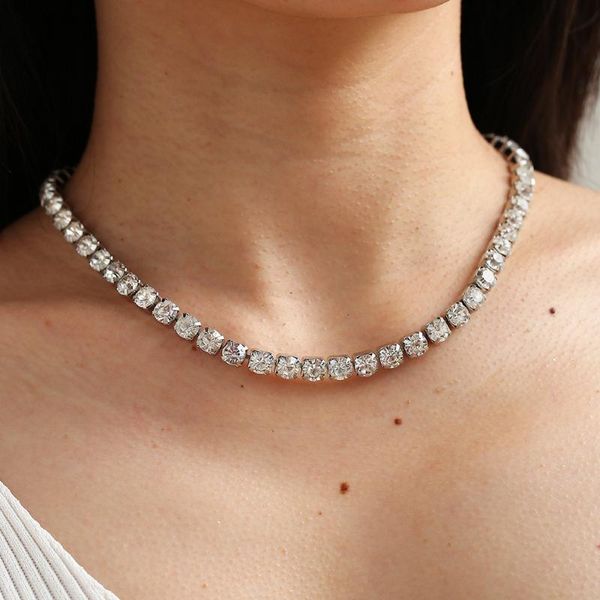 chains fashion womens rock hip hop necklace girl inlaid shiny zircon choker street jewelry accessories, Silver
chains fashion womens rock hip hop necklace girl inlaid shiny zircon choker street jewelry accessories, Silver