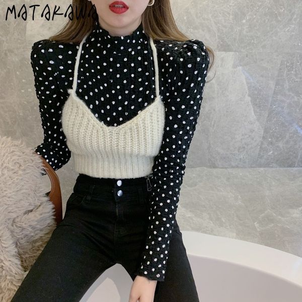 matakawa spring fashion korean stand woman tshirts slim polka-dot t shirts long-sleeved t-shirt bottoming women 210513, White
matakawa spring fashion korean stand woman tshirts slim polka-dot t shirts long-sleeved t-shirt bottoming women 210513, White