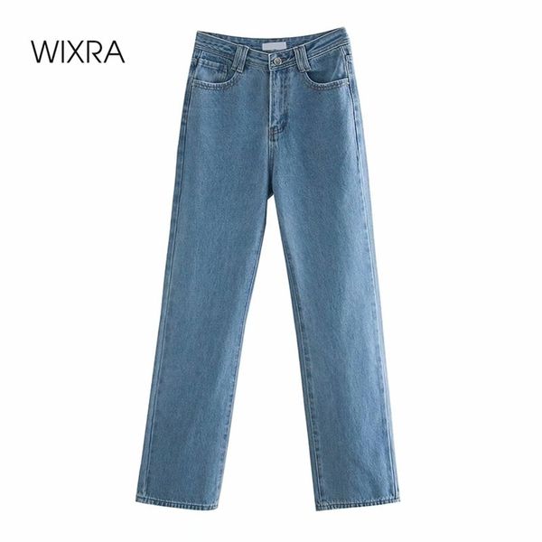 wixra womens demin pants wide leg high waist straight jeans womens street style button zipper ladies spring autumn 210419, Blue
wixra womens demin pants wide leg high waist straight jeans womens street style button zipper ladies spring autumn 210419, Blue