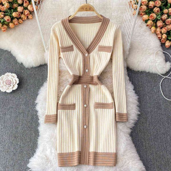 new autumn winter knitted sweater mini dress women hight street v-neck party dressed korean fashion casual christmas robes y1204, Black;gray
new autumn winter knitted sweater mini dress women hight street v-neck party dressed korean fashion casual christmas robes y1204, Black;gray
