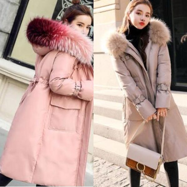 women's down & parkas white duck jacket winter women warm large real fur collar hooded slim long coat parka womens af7j, Black
women's down & parkas white duck jacket winter women warm large real fur collar hooded slim long coat parka womens af7j, Black