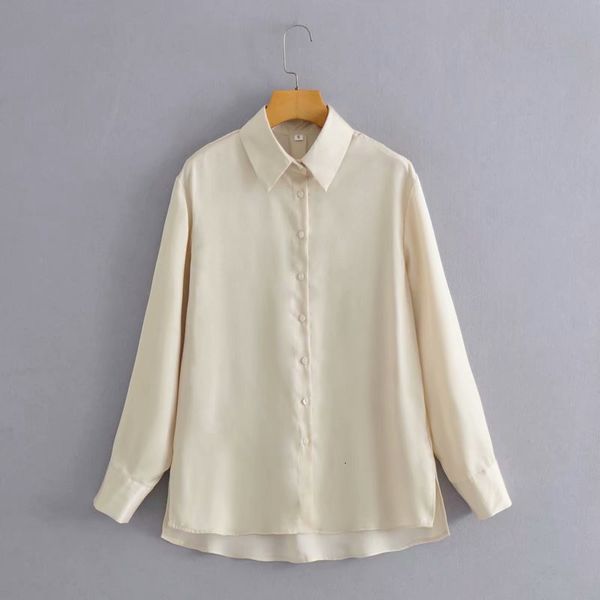 women's blouses & shirts women sprint casual long sleeve singel breasetd stain female fashion turn-down collar za loose blouse top, White
women's blouses & shirts women sprint casual long sleeve singel breasetd stain female fashion turn-down collar za loose blouse top, White
