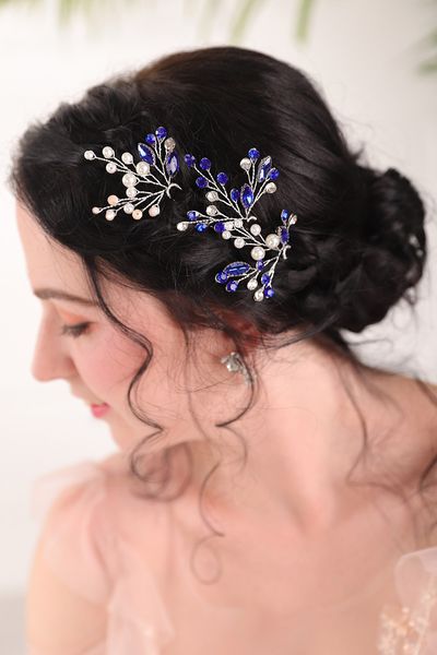 Chic Blue Silver Bridesmaid gift Wedding Birde Hair Accessories marriage Hair Jewelry pins Headdress for women
Chic Blue Silver Bridesmaid gift Wedding Birde Hair Accessories marriage Hair Jewelry pins Headdress for women