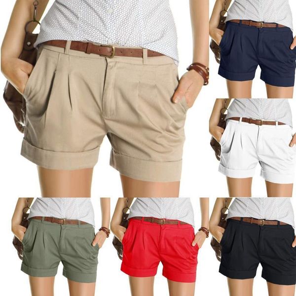 women's shorts fashion women high waist tie belt ladies summer casual waistband short pants with pocket ropa#g, White;black
women's shorts fashion women high waist tie belt ladies summer casual waistband short pants with pocket ropa#g, White;black