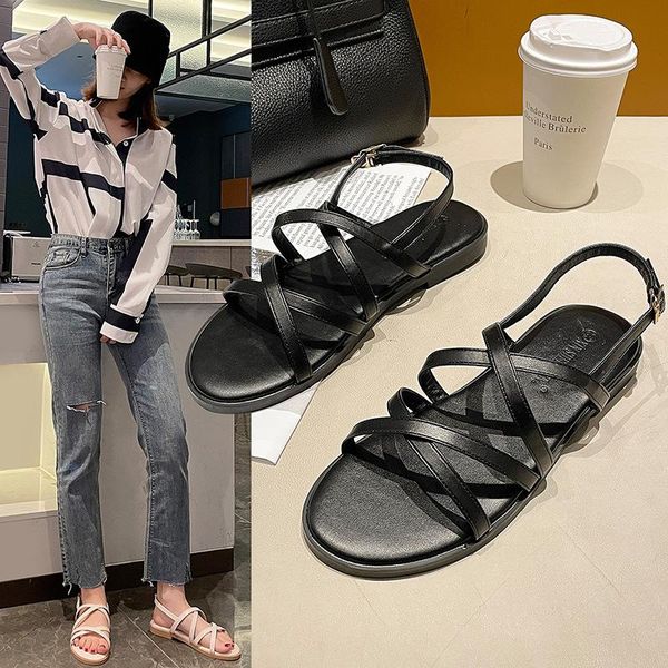 cross narrow band gladiator sandals women cut out sandales summer beach shoes slippers open toe buckle belt sandalias mujer 2021, Black
cross narrow band gladiator sandals women cut out sandales summer beach shoes slippers open toe buckle belt sandalias mujer 2021, Black