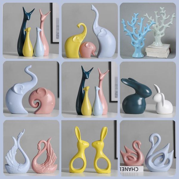 decorative objects & figurines nordic ins animal ornaments porcelain closet crafts ceramic cabinet decor include elephant deer swan d
decorative objects & figurines nordic ins animal ornaments porcelain closet crafts ceramic cabinet decor include elephant deer swan d