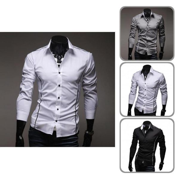 men's casual shirts formal great quick dry spring shirt smooth autumn purfle for work, White;black
men's casual shirts formal great quick dry spring shirt smooth autumn purfle for work, White;black