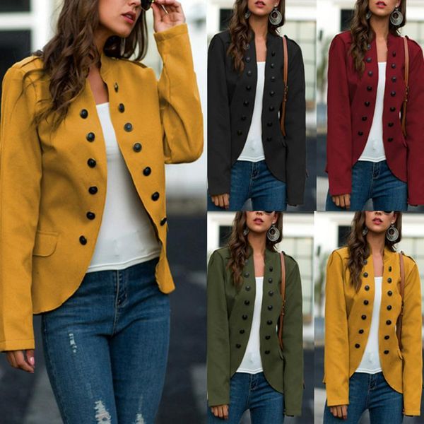 women's jackets women autumn fashion button jacket ladies casual outwear irregular hem coats for spring ropa mujer i2rs, Black;brown
women's jackets women autumn fashion button jacket ladies casual outwear irregular hem coats for spring ropa mujer i2rs, Black;brown