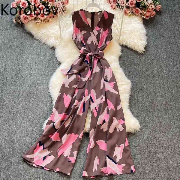 korobov new fashion summer elegant women playsuits korean v neck sleeveless jumpsuits boho print women rompers 210430, Black;white
korobov new fashion summer elegant women playsuits korean v neck sleeveless jumpsuits boho print women rompers 210430, Black;white