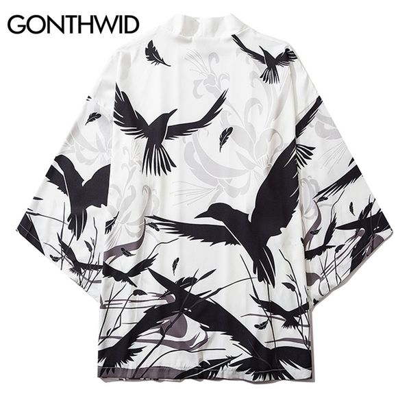 gonthwid mens raven crow bird print japanese kimono cardigan jacket shirts streetwear harajuku hip hop casual loose coats 210811, Black;brown
gonthwid mens raven crow bird print japanese kimono cardigan jacket shirts streetwear harajuku hip hop casual loose coats 210811, Black;brown