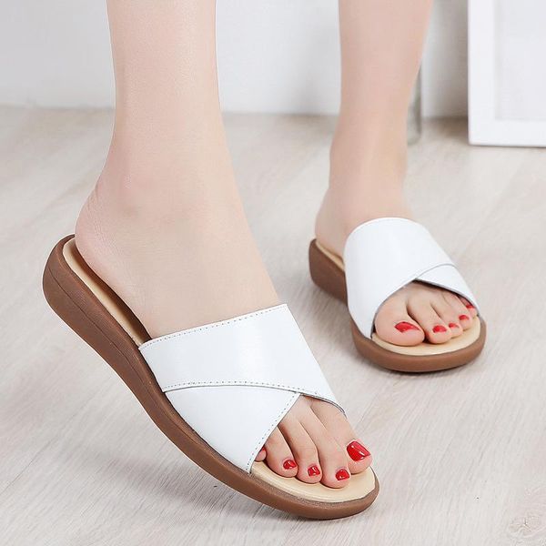 slippers genuine leather cow women summer shoes woman flats slides high qualtiy fashion ladies plus size, Black
slippers genuine leather cow women summer shoes woman flats slides high qualtiy fashion ladies plus size, Black