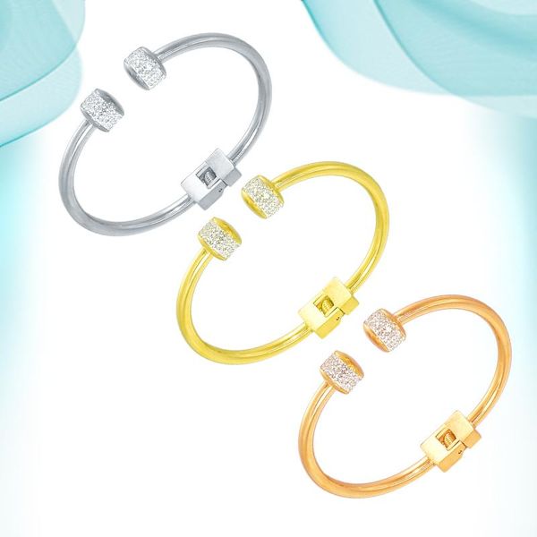 bangle mud diamond stainless steel bracelets double ball titanium lock customized for women girls bangles accessories, Black
bangle mud diamond stainless steel bracelets double ball titanium lock customized for women girls bangles accessories, Black