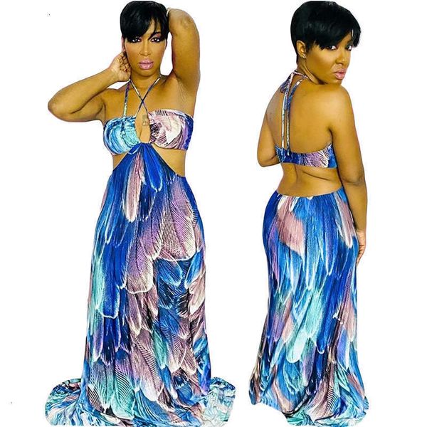 dresses women's style casual suspender fake two pieces of chest wrap and leakage back blue printed long skirt, Black;gray
dresses women's style casual suspender fake two pieces of chest wrap and leakage back blue printed long skirt, Black;gray