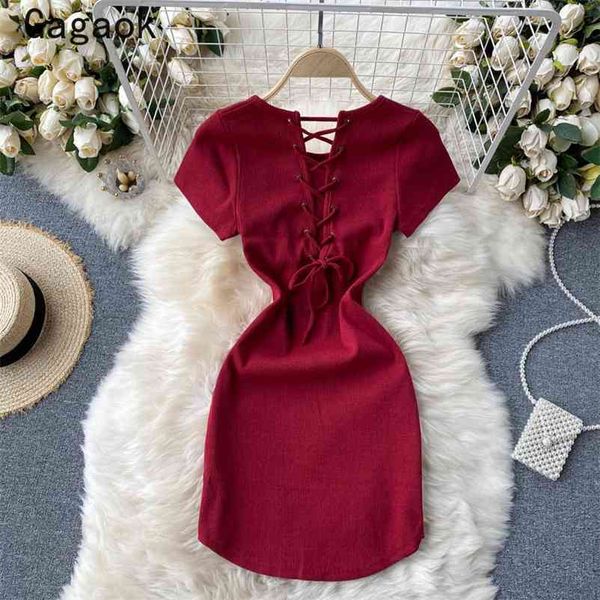 dresses women summer o-neck sheath solid bandage bodycon dress slim fashion wild retro mini vestidos 210531, Black;gray
dresses women summer o-neck sheath solid bandage bodycon dress slim fashion wild retro mini vestidos 210531, Black;gray