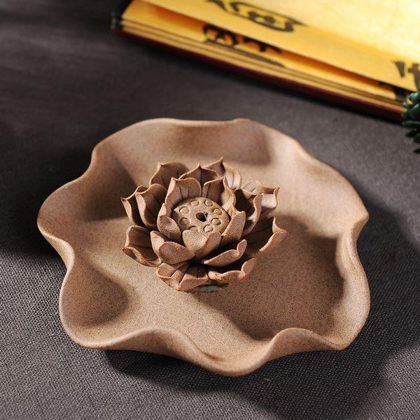 fragrance lamps pure handmade lotus ceramic cone incense holder pottery crafts smoke backflow sticks burner censer base
fragrance lamps pure handmade lotus ceramic cone incense holder pottery crafts smoke backflow sticks burner censer base