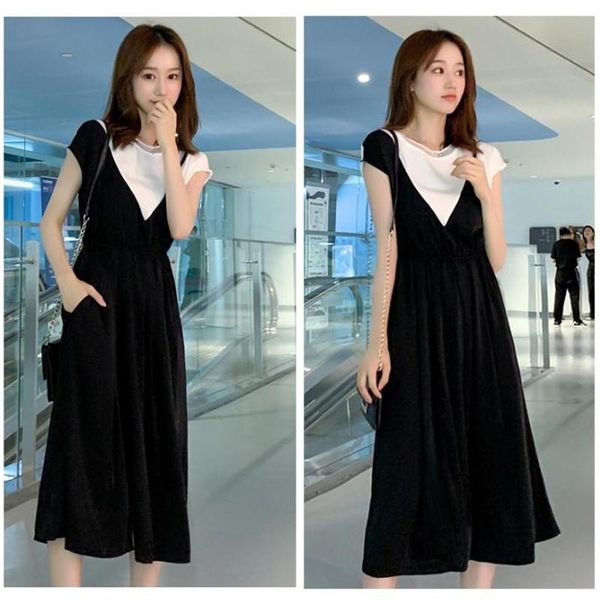 304# maternity clothes summer short sleeves o neck patchwrok slim loose stylish dress pregnant women mom dresses, White
304# maternity clothes summer short sleeves o neck patchwrok slim loose stylish dress pregnant women mom dresses, White