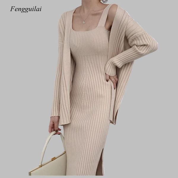 women's tracksuits suspender vest dress + women cardigan 2pcs suits 2021 winter office ladies elegant knitting clothing sets, Gray
women's tracksuits suspender vest dress + women cardigan 2pcs suits 2021 winter office ladies elegant knitting clothing sets, Gray