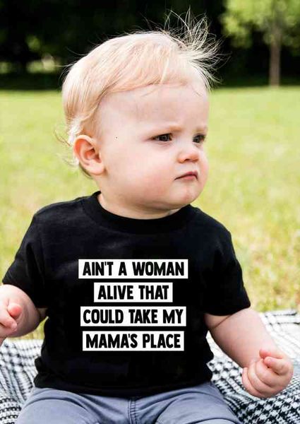aint a woman alive that could take my mommas place letter printed kids t shirt baby clothing summer boys short, Blue
aint a woman alive that could take my mommas place letter printed kids t shirt baby clothing summer boys short, Blue