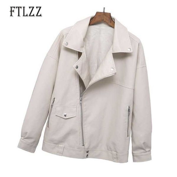 fashion women biker moto style loose leather jacket autumn ladies turn-down collar zipper faux outerwear 210525, Black
fashion women biker moto style loose leather jacket autumn ladies turn-down collar zipper faux outerwear 210525, Black