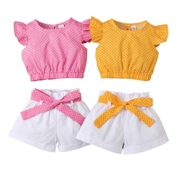 pieces kids suit set stylish polka dots print round neck tank sleeve shorts waistband for girls outfit 1-5 years clothing sets, White
pieces kids suit set stylish polka dots print round neck tank sleeve shorts waistband for girls outfit 1-5 years clothing sets, White