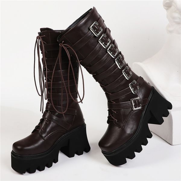boot polo club dance high-heeled belt buckle ties women's mid-calf shoes ladies boots, Black
boot polo club dance high-heeled belt buckle ties women's mid-calf shoes ladies boots, Black