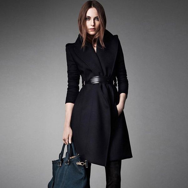 women's wool & blends 2021 european style loose women coat large pocket thickened long sleeve lace up winter jacket cc44, Black
women's wool & blends 2021 european style loose women coat large pocket thickened long sleeve lace up winter jacket cc44, Black