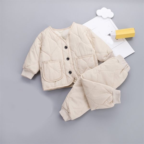 children cotton clothes kids winter thick warm long sleeve girls bread baby 2pcs 210528, White
children cotton clothes kids winter thick warm long sleeve girls bread baby 2pcs 210528, White