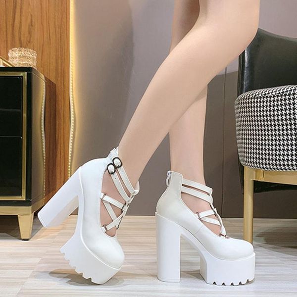 dress shoes square heel buckle strap super platform summer fashion party club 2021 woman, Black
dress shoes square heel buckle strap super platform summer fashion party club 2021 woman, Black