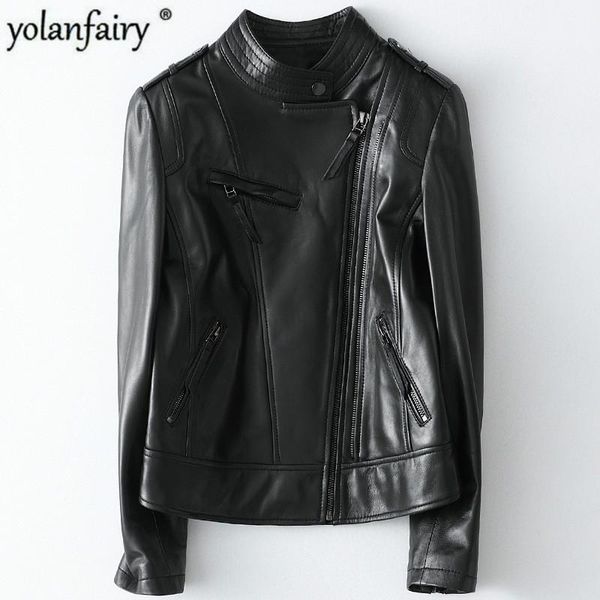 women's leather & faux jacket 2021 100% sheepskin coat female real women clothes motorcycle slim hq20-cjx19083a, Black
women's leather & faux jacket 2021 100% sheepskin coat female real women clothes motorcycle slim hq20-cjx19083a, Black