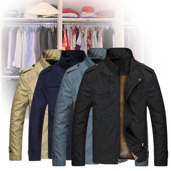 men's jackets 2021 bomber zipper jacket male autumn winter long sleeve plush thick coat stand collar casual plus size, Black;brown
men's jackets 2021 bomber zipper jacket male autumn winter long sleeve plush thick coat stand collar casual plus size, Black;brown