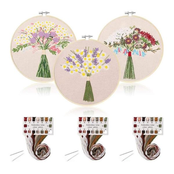 other arts and crafts 3 pack embroidery starter kit full range of stamped including cloth with pattern, hoops
other arts and crafts 3 pack embroidery starter kit full range of stamped including cloth with pattern, hoops