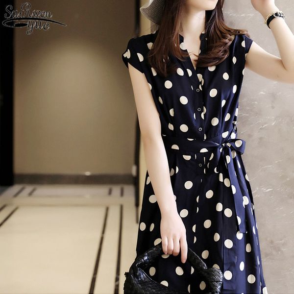 french retro polka dot dress women summer elegant thin long with belt fashion sleeveless plus size 13833 210427, Black;gray
french retro polka dot dress women summer elegant thin long with belt fashion sleeveless plus size 13833 210427, Black;gray