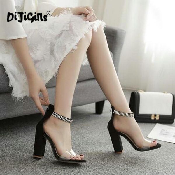 dress shoes dropship pvc sandals woman chunky high heels women summer pumps crystal nightclub open toe, Black
dress shoes dropship pvc sandals woman chunky high heels women summer pumps crystal nightclub open toe, Black