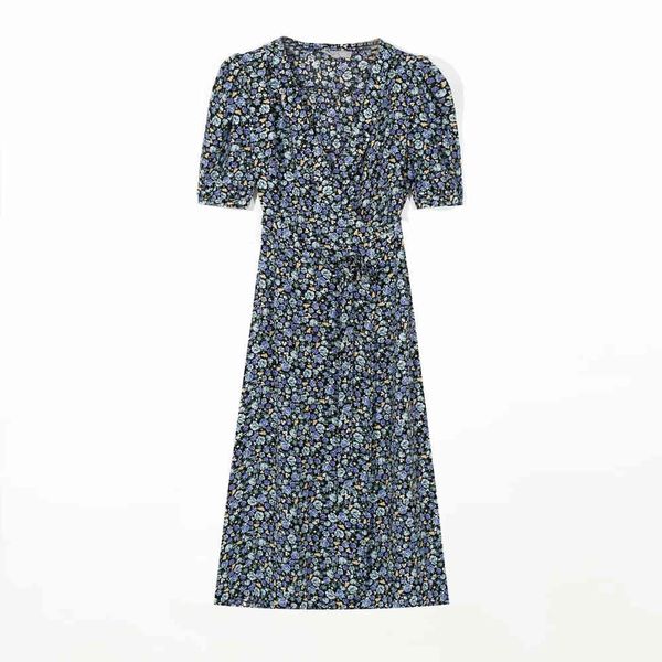 short sleeve wrap midi dress france blue rose tree print women chic summer dress shawl collar cover split vestidos 210510, Black;gray
short sleeve wrap midi dress france blue rose tree print women chic summer dress shawl collar cover split vestidos 210510, Black;gray