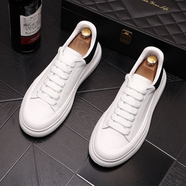 men's casual shoes the new color high-shoes trend versatile slats lace-up flats crease resistant shoe zapatos hombre, Black
men's casual shoes the new color high-shoes trend versatile slats lace-up flats crease resistant shoe zapatos hombre, Black