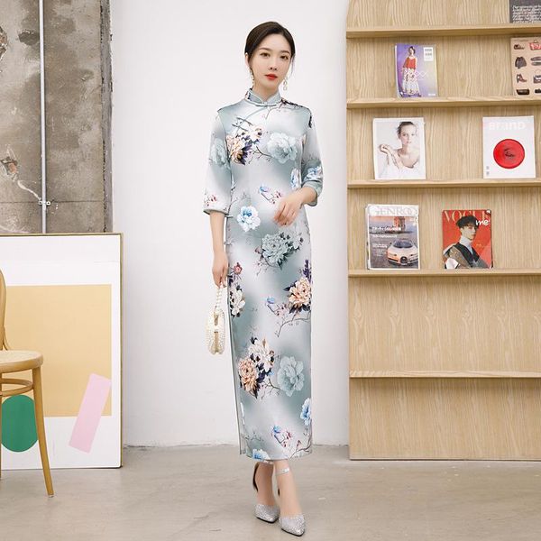 qipao high-split chinese cheongsam three-quarter sleeve mandarin collar stage show dress for women plus size 4xl 5xl ethnic clothing, Red
qipao high-split chinese cheongsam three-quarter sleeve mandarin collar stage show dress for women plus size 4xl 5xl ethnic clothing, Red
