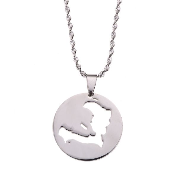 stainless steel the republic of haiti map pendant necklace fashion port-au-prince maps charm jewelry for women men, Silver
stainless steel the republic of haiti map pendant necklace fashion port-au-prince maps charm jewelry for women men, Silver