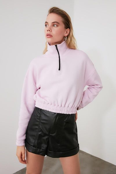 women's hoodies & sweatshirts trendyol zipper sheer neckline crop knitted sweatshirt twoaw21sw0054, Black
women's hoodies & sweatshirts trendyol zipper sheer neckline crop knitted sweatshirt twoaw21sw0054, Black