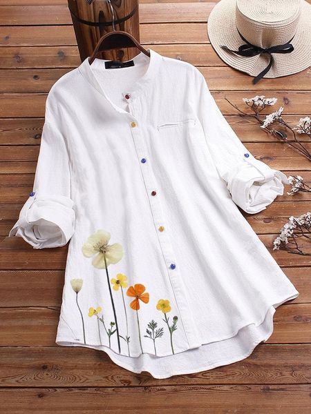 women's blouses & shirts large size long-sleeved shirt 4xl-7xl fashion stand-up collar printing color button loose casual, White
women's blouses & shirts large size long-sleeved shirt 4xl-7xl fashion stand-up collar printing color button loose casual, White