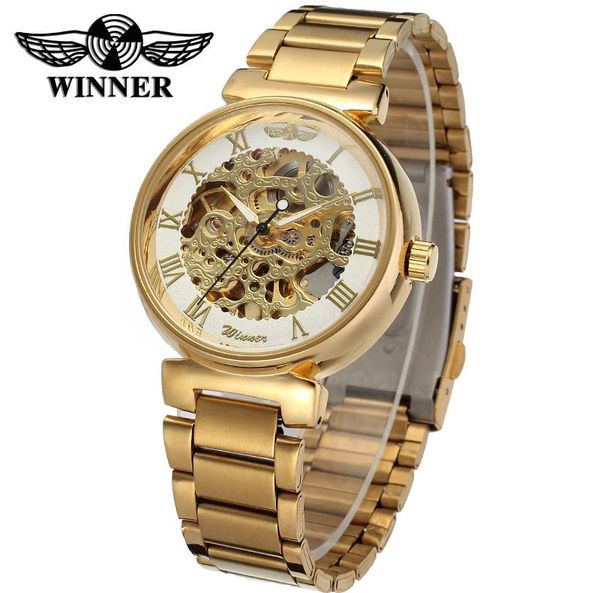 wristwatches winner fashion trend men's and women's watches gold alloy case watch automatic mechanical wrist, Slivery;brown
wristwatches winner fashion trend men's and women's watches gold alloy case watch automatic mechanical wrist, Slivery;brown