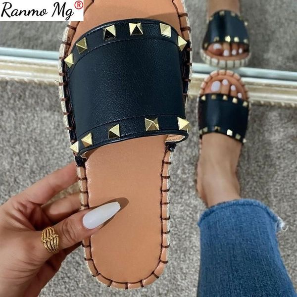 slippers style women shoes summer fashion flip flops design rivet decoration flats ladies beach, Black
slippers style women shoes summer fashion flip flops design rivet decoration flats ladies beach, Black