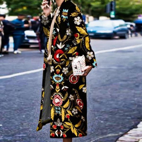 women's trench coats jacket coat ladies fashion autumn and winter ethnic floral print long-sleeved loose cardigan chic top, Tan;black
women's trench coats jacket coat ladies fashion autumn and winter ethnic floral print long-sleeved loose cardigan chic top, Tan;black