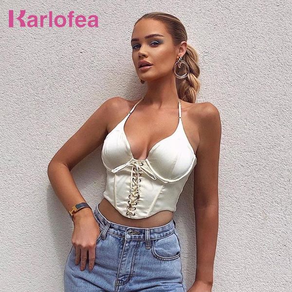 women's tanks & camis karlofea girls lovely streetwear outfits halter cropped tie push up boned corset bustier backless summer clot, White
women's tanks & camis karlofea girls lovely streetwear outfits halter cropped tie push up boned corset bustier backless summer clot, White