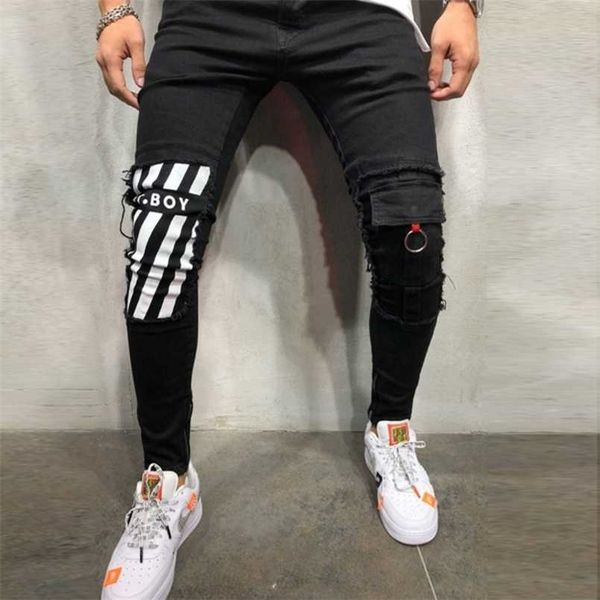mens cool designer brand pencil jeans skinny ripped destroyed stretch slim fit hop pants with holes for men printed jeans 211104, Blue
mens cool designer brand pencil jeans skinny ripped destroyed stretch slim fit hop pants with holes for men printed jeans 211104, Blue