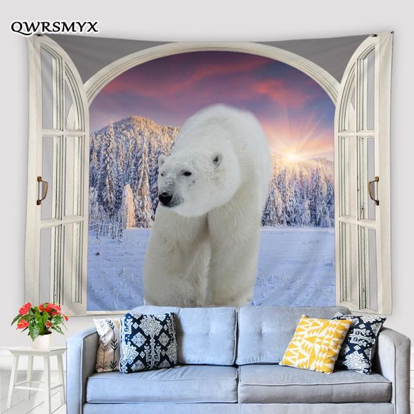 tapestries polar bear in snow landscape outside white window wall tapestry winter animals decoration for bedroom home decor hanging
tapestries polar bear in snow landscape outside white window wall tapestry winter animals decoration for bedroom home decor hanging